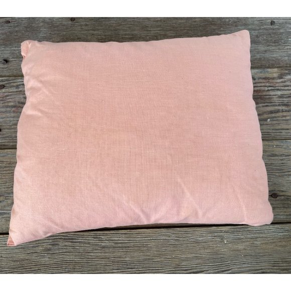 Vintage 1930s Feather Pillow Cross Stitched "the House by the Side Of the Road" - Picture 5 of 14